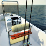 wooden boat open planing outboard fisherman